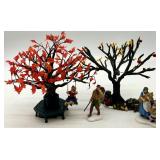 Department 56 Village Accessories Fall Tree Set with Figurines