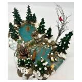 Department 56 Winter Woodland Scene with Figurines and Snowy Forest River Display