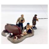 Department 56 Winter Woodland Scene with Figurines and Snowy Forest River Display