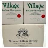 Heritage Village Cobles Police Station with 8 Boulevard Lampposts