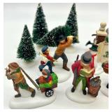 Heritage Village Collection Christmas Village Figures and Trees Set