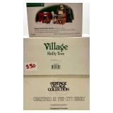 Department 56 Heritage Village Collection Christmas in the City Set - Haberdashery, Holly Tree, and Candle Makers Figures