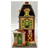 Department 56 Heritage Village Collection Christmas in the City Set - Haberdashery, Holly Tree, and Candle Makers Figures