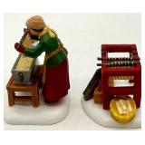 Department 56 Heritage Village Collection Christmas in the City Set - Haberdashery, Holly Tree, and Candle Makers Figures