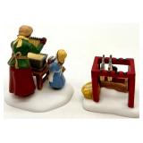 Department 56 Heritage Village Collection Christmas in the City Set - Haberdashery, Holly Tree, and Candle Makers Figures