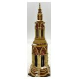 Department 56 Christmas Village Lighted Church, Tower, and 5 Porcelain Figurines