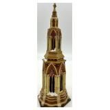 Department 56 Christmas Village Lighted Church, Tower, and 5 Porcelain Figurines