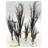 Department 56 Village Bare Branch Trees Set and Cobblestone Road Rolls
