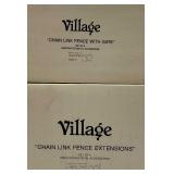 Department 56 Village Hand painted Metal Chain Link Fence Accessories with Gate and Extensions