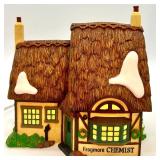 Department 56 Frogmore Chemist Illuminated Village Building with 7 Holiday Figures