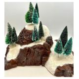 Department 56 Snowy Mountain Scenery Set with Tunnel and Model Trees