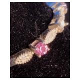 Sterling Silver Simulated Diamond-Accent Vintage-Style Ring