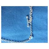 Silvertone Heart Charm Bracelet