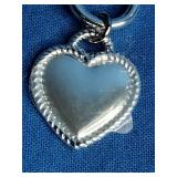 Silvertone Heart Charm Bracelet