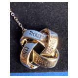 Knotted Gold 14K Gold Over Brass Pendant and Chain