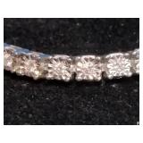 Stirling Silver 1/4 CT TW Diamond Tennis Bracelet