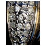 18 KT GE and Crystals Ring - Size 6.75