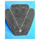 Sterling Silver Family Simulated Birthstone Name Heart Pendant