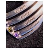 Sterling Silver Family Simulated Birthstone Name Heart Pendant