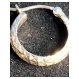 14K Yellow Gold Diamond-Cut 16mm Round Hoop Earrings