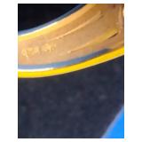 18K Gold Over Sterling Silver Personalized Lab-Created Stones - Size 9