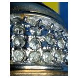 18 KT GE and Crystals Ring - Size 6.75