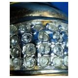 18 KT GE and Crystals Ring - Size 6.75