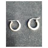 14K Yellow Gold Diamond-Cut 16mm Round Hoop Earrings
