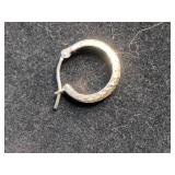 14K Yellow Gold Diamond-Cut 16mm Round Hoop Earrings