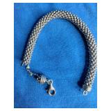 Rhodium Over Sterling Silver 2mm CZ Tennis Ankle Bracelet
