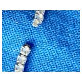 Rhodium Over Sterling Silver 2mm CZ Tennis Ankle Bracelet