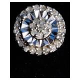 Rhodium Over Sterling Sliver Diamond Earrings