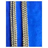 3 Gold Tone Rope Chain Necklaces