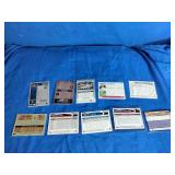 10 Numbered Baseball Cards