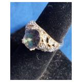 Topaz 10K Gold Ring - Size 7