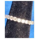 Sterling Silver CZ Anniversary Ring Size 6