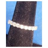 Sterling Silver CZ Anniversary Ring Size 6