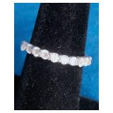 Sterling Silver CZ Anniversary Ring Size 6