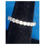 Sterling Silver CZ Anniversary Ring Size 6