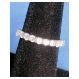 Sterling Silver CZ Anniversary Ring Size 6