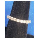 Sterling Silver CZ Anniversary Ring Size 6