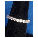 Sterling Silver CZ Anniversary Ring Size 6