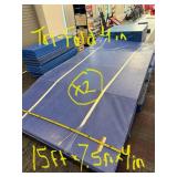 Two 4 - Inch Thick Tri Fold Gymnastics Mats (584005)