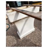 Large Porcelain Sink (584039) With Two Legs, Stamped with Date 12 - 29 - 44