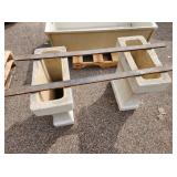 Large Porcelain Sink (584039) With Two Legs, Stamped with Date 12 - 29 - 44