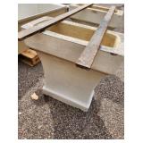 Large Porcelain Sink (584039) With Two Legs, Stamped with Date 12 - 29 - 44
