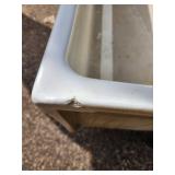 Large Porcelain Sink (584039) With Two Legs, Stamped with Date 12 - 29 - 44