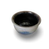 Redwing Pottery Stoneware Bowl with Blue Fish Design