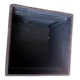 Brown Faux Leather Storage Ottoman Cube
