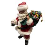 Possible Dreams Clothtique Santa Figure with Toy Sack and Mug